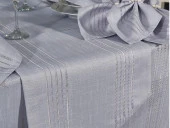 Corvver 26 Parça Dertsiz Masa Örtüsü Takımı Gri thumbnail 3