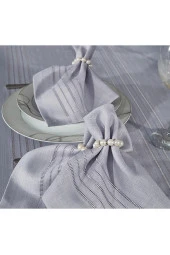 Corvver 26 Parça Dertsiz Masa Örtüsü Takımı Gri thumbnail 7