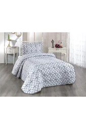 Parolin Tek Kişilik Kapitoneli Yatak Örtüsü Gri thumbnail 2