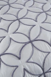 Parolin Tek Kişilik Kapitoneli Yatak Örtüsü Gri thumbnail 6