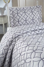 Parolin Tek Kişilik Kapitoneli Yatak Örtüsü Gri thumbnail 7