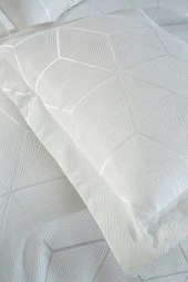 ÇÇeyiz Diyarı Verona 3 Parça Çift Kişilik Yatak Örtüsü Krem thumbnail 7