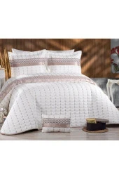 Colors Micro Çift Kişilik Yatak Örtüsü Krem Cappucino - 3