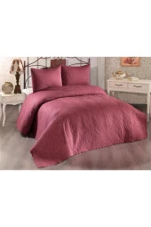 Ultrasonik Kapitoneli Sena Çift Kişilik Yatak Örtüsü Bordo thumbnail 6