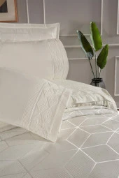 Çeyiz Diyarı Verona 7 Parça Gelin Seti Krem thumbnail 5