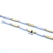 Çelik Zincir Altın Kaplama Çift Renk Erkek Model - ZN-226 thumbnail 6