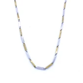 Çelik Zincir Altın Kaplama Çift Renk Erkek Model - ZN-226 thumbnail 4