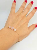 Pembe Kuvars Taşı Tasarım Bileklik (49856) thumbnail 4