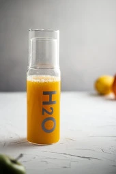 Borosilikat Cam Gri Başucu Sürahisi & Cam Sürahi * 600 ml thumbnail 4