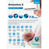 2025 Model A+++ Midea Breezeless E 12000 Btu Duvar Tipi Klima Wi-fi - 2