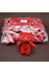 Kahverengi Renkli Çift Peluş Ayıcık Anahtarlık - 1