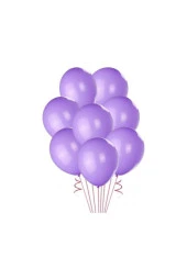 Metalik Balon Lila 25 Adet - 1