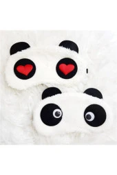 Peluş Panda Uyku Bandı  2 Adet - Göz Bandı - Hediyelik - 1