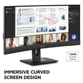 ViewSonic VG3456C 34" UWQHD Ergonomik 100W USB C ve RJ45'li 21:9 Curved Docking Profesyonel Monitor - 2