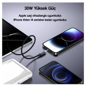 Usams US-SJ662 1.2m PD 30W Type-C to Lightning iPhone Hızlı Şarj ve Data Kablosu - 6