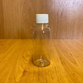 100 cc Plastik Sert Şişe  - Beyaz  Kapaklı- 100ml Şeffaf Plastik Şişe - x 10 Adet thumbnail 1