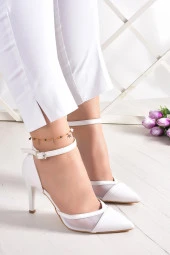 Erkan Saçmacı Liana Beyaz Vegan Fileli Stiletto - 3