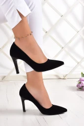 Erkan Saçmacı Gowa Siyah Süet Klasik Stiletto - 1