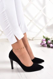 Erkan Saçmacı Gowa Siyah Süet Klasik Stiletto - 3