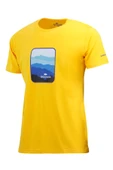 Erkek Yazlık Göğüs Baskılı Standart Fit Sarı Bordo 2'li Set T-Shirt - 2