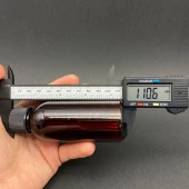 100 cc Amber Plastik Sert Şişe  - Siyah  Kapaklı- 100ml Kahverengi Plastik Şişe - x 10 Adet thumbnail 2