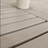 T.Concept Dikdörtgen Bahçe Balkon Masası Gri thumbnail 2