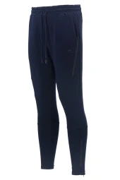 Erkek Standart Fit Lastikli Çizgi Detaylı Siyah Lacivert 2'li Eşofman Altı Seti - 6