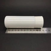 100 cc Silindir Keskin Küt (17gr) Sert Pet Şişe  - Beyaz Kalın Kapaklı- Kör Tıpalı Ağız Çapı 24mm x 10 Adet thumbnail 2