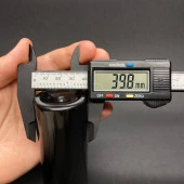 100 cc Siyah Silindir  (17gr) Sert Pet Şişe  - Beyaz Contalı Kapaklı- Ağız Çapı 24mm x 10 Adet thumbnail 2