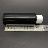 100 cc Siyah Silindir  (17gr) Sert Pet Şişe  - Beyaz Contalı Kapaklı- Ağız Çapı 24mm x 10 Adet thumbnail 3