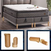 Kapsül Bohem Mobilya Kanepe Tv Ünitesi Koltuk Ayağı Konsol Ayakları Ahşap Desenli Kahverengi 18 Cm thumbnail 6