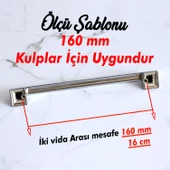 Gama 160 mm Krom Metal Kulp Mutfak Dolabı Mobilya Dolap Kapak Çekmece Kulpları Kulbu Kulpu 16 cm thumbnail 3