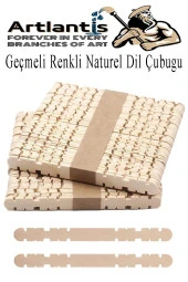 Naturel Geçmeli Dil Çubuğu Dar 100 lü Çentikli Tırtıklı Geçirmeli Eklemeli Naturel Dondurma Çubuğu Kesik Uçlu Ahşap Çubuk thumbnail 1