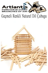 Naturel Geçmeli Dil Çubuğu Dar 150 li Çentikli Tırtıklı Geçirmeli Eklemeli Naturel Dondurma Çubuğu Kesik Uçlu Ahşap Çubuk - 5