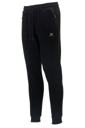 Erkek Düz Paça Rahat Kesim Lastikli Siyah Saks Mavi 2'li Eşofman Altı Seti - 2