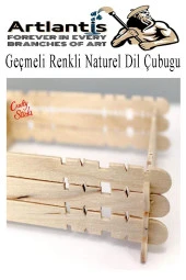 Renkli Naturel Geçmeli Dil Çubuğu Dar 200 lü 1 Paket Çentikli Tırtıklı Geçirmeli Eklemeli Dondurma Çubuğu Kesik Uçlu Ahşap Çubuk thumbnail 7