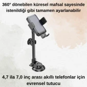 Polham Vakumlu Torpido Üstü ve Cam için Telefon Tutucu, Akrobatik Süper Vantuzlu Universal Tutucu - 4