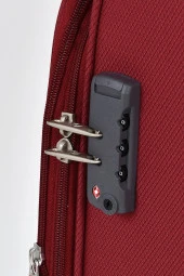 Pierre Cardin Ultra Light Kumaş Orta Boy Valiz Bordo PC6050 - 5
