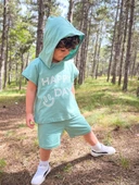 Kapüşonlu Yazlık Baskılı Takım 2404KPSNYZLYK - 11