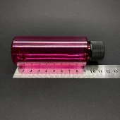 100 cc Pembe Silindir (17gr) Sert Pet Şişe  - Siyah Contalı Kapaklı- Ağız Çapı 24mm x 10 Adet thumbnail 2