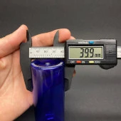 100 cc Mavi Keskin Küt (17gr) Sert Pet Şişe  - Beyaz Contalı Kapaklı- Ağız Çapı 24mm x 10 Adet thumbnail 2