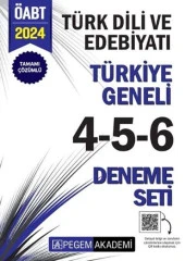 2024 ÖABT Türk Dili ve Edebiyatı Öğretmenliği Türkiye Geneli 4-5-6 Deneme Pegem Yayınları - 1