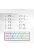 K530 PRO Draconic Türkçe Q 60% Kompakt Kablosuz - Bluetooth 2.4G Brown Switch Mekanik Beyaz Klavye - 6