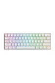 K530 PRO Draconic Türkçe Q 60% Kompakt Kablosuz - Bluetooth 2.4G Brown Switch Mekanik Beyaz Klavye - 1