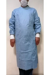 cengizgrup Tek Kullanımlık Kol Ucu Ribanalı Boks Box Doktor Önlüğü - 2