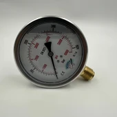 Manometre Gliserinli Alttan Çıkışlı Q100 - 0 - 400 Bar 1/2 - 4