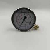 Manometre Gliserinli Alttan Çıkışlı Q100 - 0 - 1 + 5 Bar 1/2 - 4