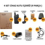 WLN Kd-C1 Pmr El Telsizi 4'lü Ful Set + Kulaklık thumbnail 4