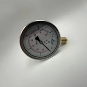 Manometre Gliserinli Alttan Çıkışlı Q100 - 0 - 10 Bar 1/2 - 2