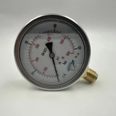 Manometre Gliserinli Alttan Çıkışlı Q100 - 0 - 40 Bar 1/2 thumbnail 4